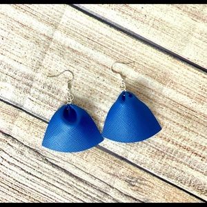 Faux leather earrings